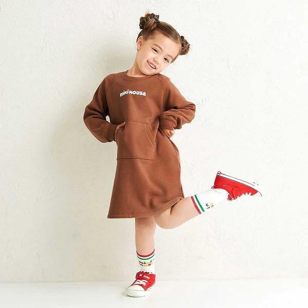 ミキハウス　90cm 女の子　まとめ売り MIKI HOUSE（ミキハウス） バックロゴ ワンピース 裏毛 スウェット