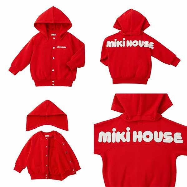 MIKI HOUSE（ミキハウス） バックロゴパーカー スウェット 長袖 フード