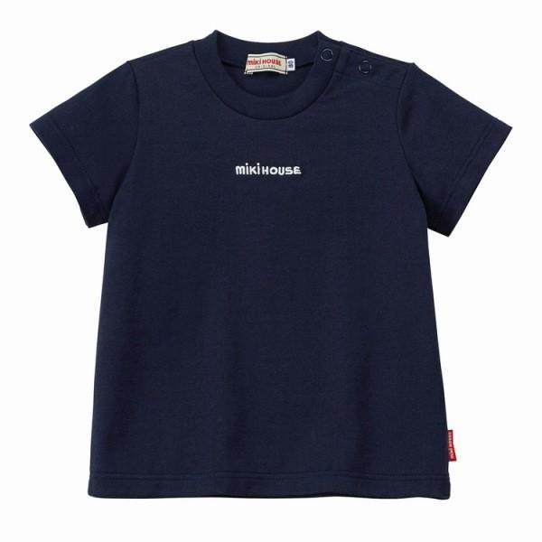 ○30％OFFセール○ミキハウス mikihouse ロゴ刺繍入り半袖Tシャツ(70 