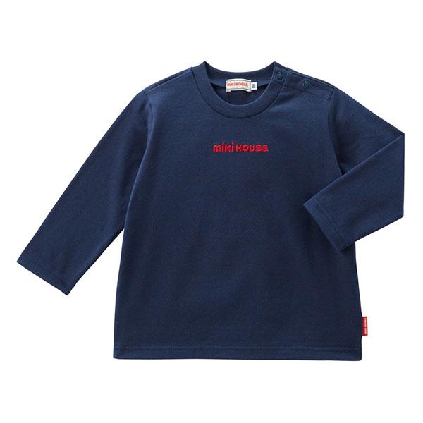 MIKI HOUSE（ミキハウス） ロゴ刺繍 長袖Tシャツ(70・80・90・100