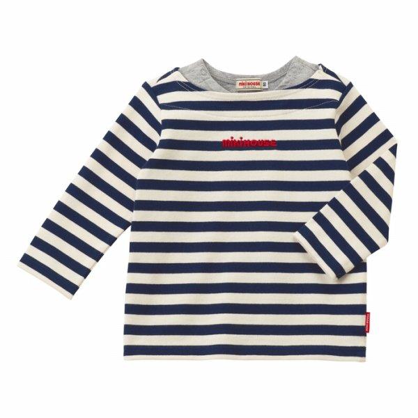 【ミキハウス】 ボーダー長袖Tシャツ　90 MIKI HOUSE（ミキハウス） ボーダー長袖Tシャツ(80・90・100・110