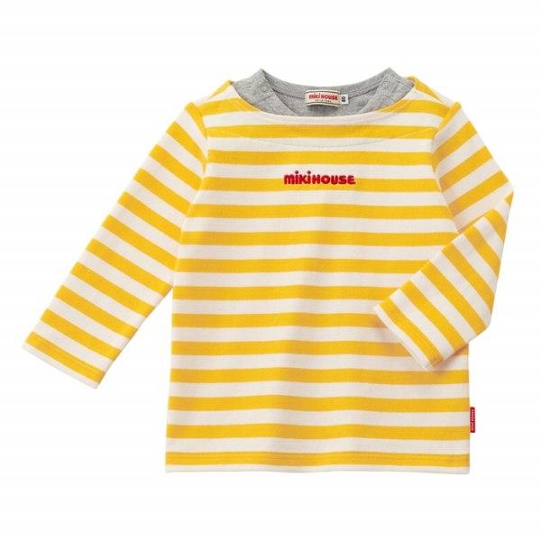 【ミキハウス】 ボーダー長袖Tシャツ　90 MIKI HOUSE（ミキハウス） ボーダー長袖Tシャツ(80・90・100・110