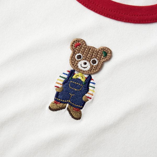 ミキハウス mikihouse 長袖Tシャツ(80・90・100・110・120)オーバーオールのプッチー ギンガムチェック ロンT ミキハウス mikihouse 長袖Tシャツ(80・90・100・110・120)オーバーオールのプッチー ギンガムチェック ロンT