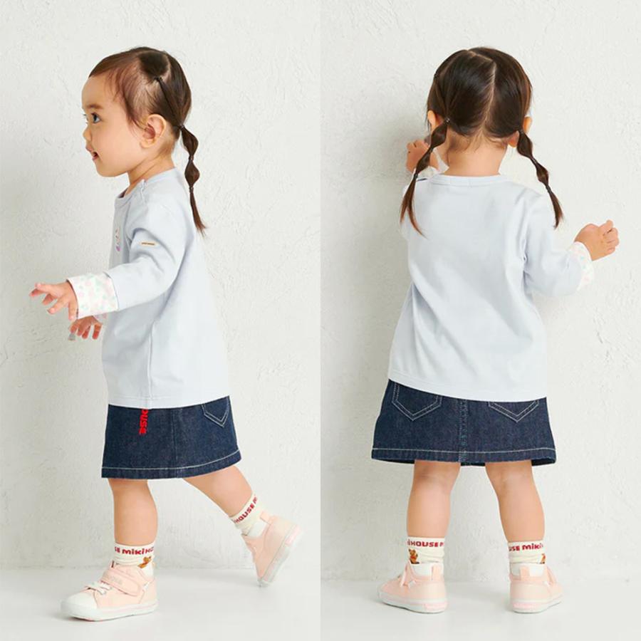 ● 取り寄せ商品●ミキハウス mikihouse 袖重ね着風長袖Ｔシャツ （ 80 90 100 110 120 130 ） 子ども服 ベビー キッズ 男の子　女の子の画像