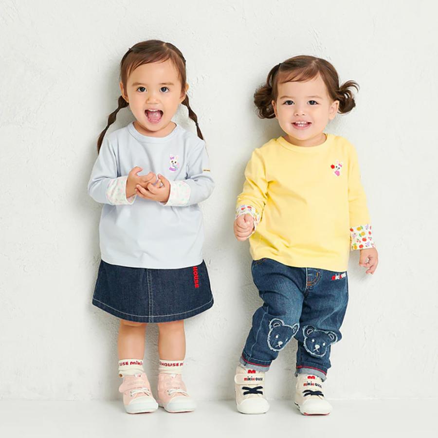 ● 取り寄せ商品●ミキハウス mikihouse 袖重ね着風長袖Ｔシャツ （ 80 90 100 110 120 130 ） 子ども服 ベビー キッズ 男の子　女の子の画像