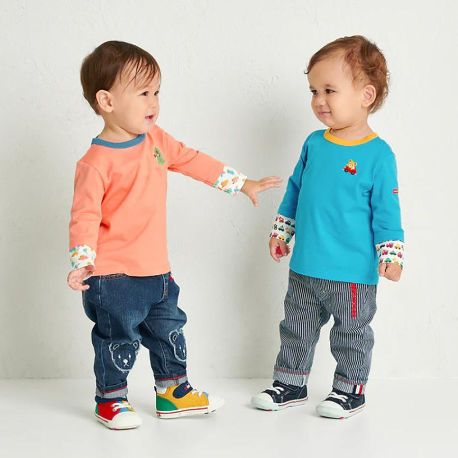 ● 取り寄せ商品●ミキハウス mikihouse 袖重ね着風長袖Ｔシャツ （ 80 90 100 110 120 130 ） 子ども服 ベビー キッズ 男の子　女の子の画像