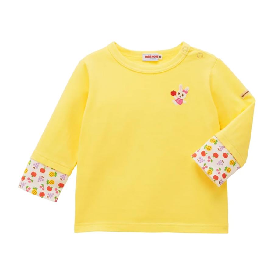 ● 取り寄せ商品●ミキハウス mikihouse 袖重ね着風長袖Ｔシャツ （ 80 90 100 110 120 130 ） 子ども服 ベビー キッズ 男の子　女の子の画像