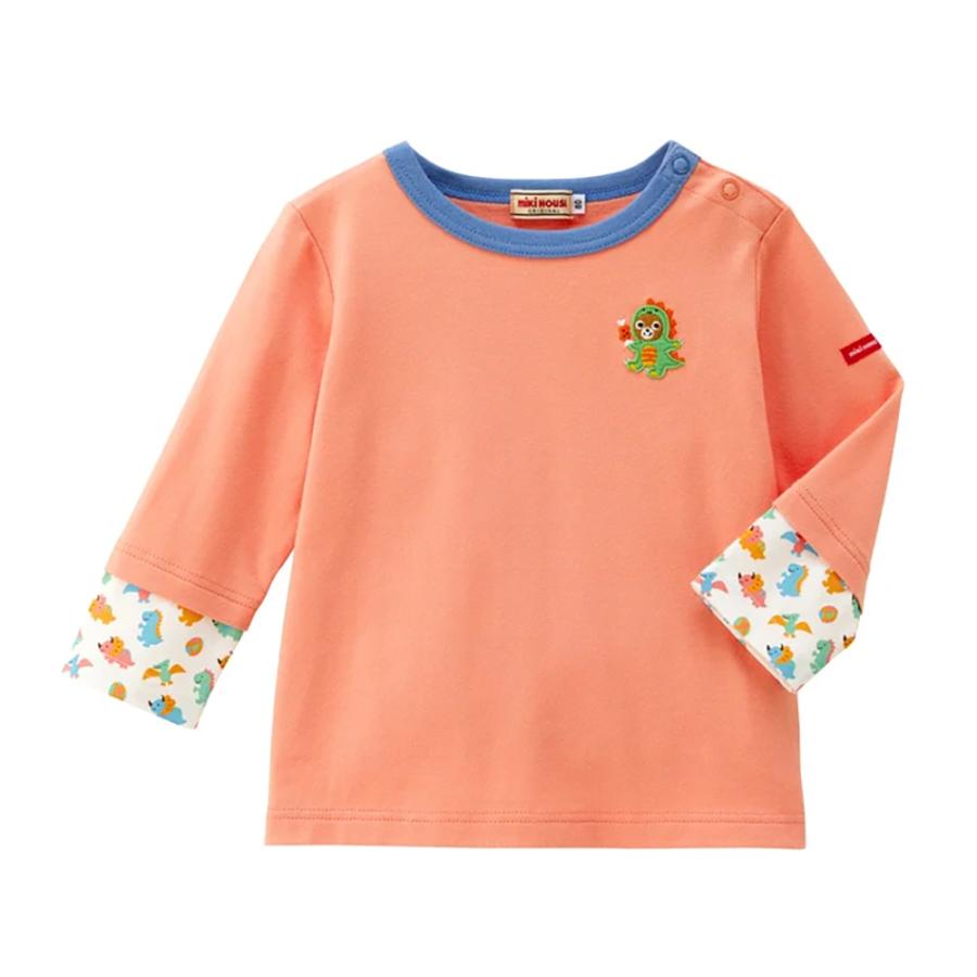 ● 取り寄せ商品●ミキハウス mikihouse 袖重ね着風長袖Ｔシャツ （ 80 90 100 110 120 130 ） 子ども服 ベビー キッズ 男の子　女の子の画像
