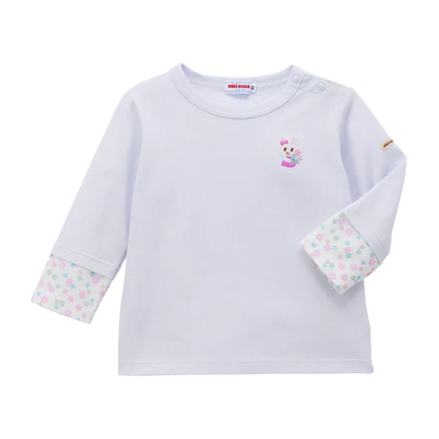 ● 取り寄せ商品●ミキハウス mikihouse 袖重ね着風長袖Ｔシャツ （ 80 90 100 110 120 130 ） 子ども服 ベビー キッズ 男の子　女の子の画像