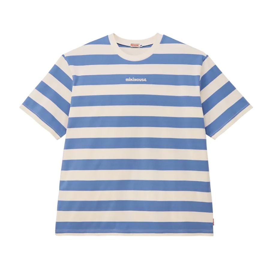 ● 取り寄せ商品●ミキハウス mikihouse 【WEB限定】 ボーダー半袖Ｔシャツ（大人用）  ( S(155-165) - L(175-185) )の画像