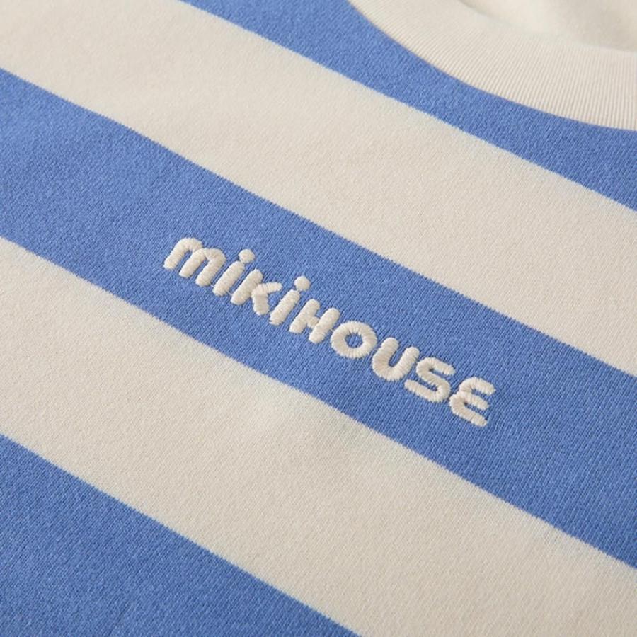 ● 取り寄せ商品●ミキハウス mikihouse 【WEB限定】 ボーダー半袖Ｔシャツ（大人用）  ( S(155-165) - L(175-185) )の画像