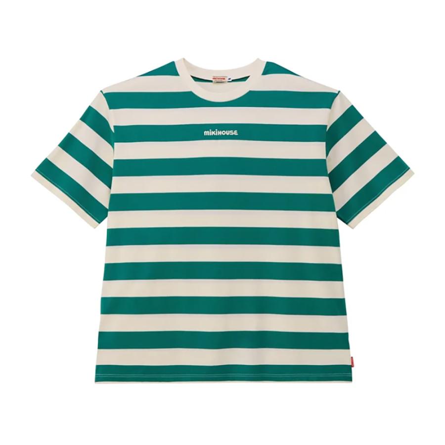 ● 取り寄せ商品●ミキハウス mikihouse 【WEB限定】 ボーダー半袖Ｔシャツ（大人用）  ( S(155-165) - L(175-185) )の画像