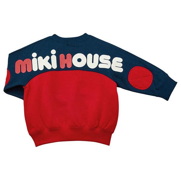 ミキハウス正規販売店 ミキハウス Mikihouse バックロゴトレーナー 国産品 80cm 90cm 100cm