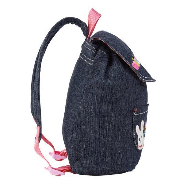 【値下げ】ミキハウス　デニムリュック　女の子 MIKI HOUSE リュック プッチーうさこデニムリュック キッズ 子供
