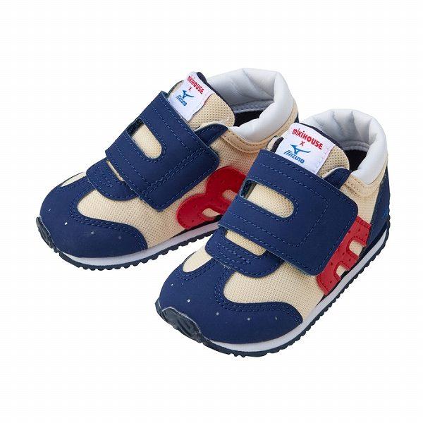 ミキハウス　mikihouse　ミズノコラボ セカンドベビーシューズ　Web限定（13cm・13.5cm・14cm・14.5cm・15cm・15.5cm）スニーカー 運動靴の画像