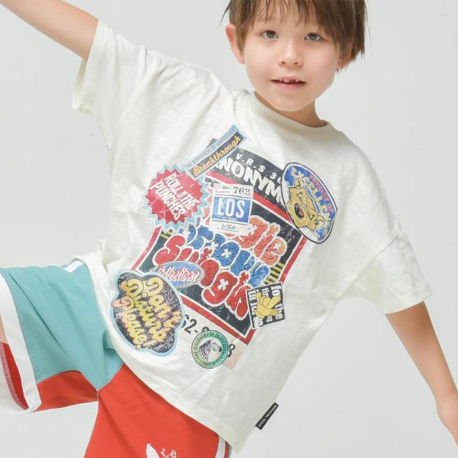 ニードルワーク （NEEDL WORK） OFFICIAL TEAM スラブ天竺 ステッカー柄Tシャツ ( 110 120 130 140 150 ) | OFFICIAL TEAM | 01