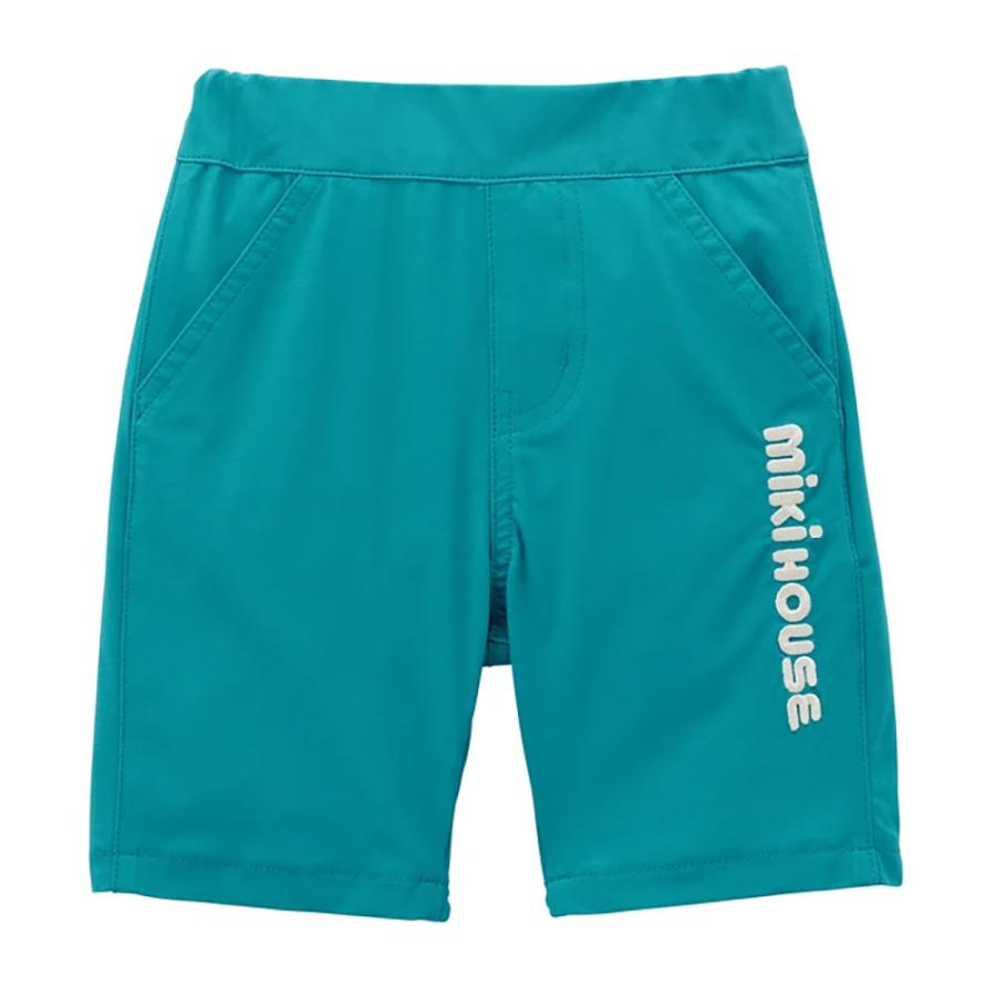● 取り寄せ商品●ミキハウス mikihouse 接触冷感ワンポイントロゴ６分丈パンツ ( 80 90 100 110 120 130 140 150 ) 子ども服の画像