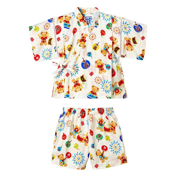 ミキハウス　mikihouse　ミキハウスベア 甚平スーツ 夏祭り 幼稚園 保育園(80cm・90cm・100cm・110cm・120cm）アウトレット 子ども服の画像