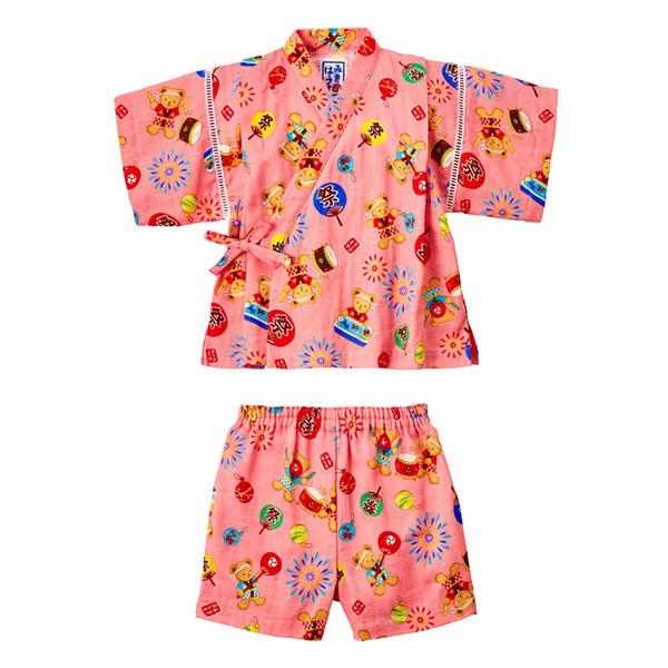 ミキハウス　mikihouse　ミキハウスベア 甚平スーツ 夏祭り 幼稚園 保育園(80cm・90cm・100cm・110cm・120cm）アウトレット 子ども服の画像