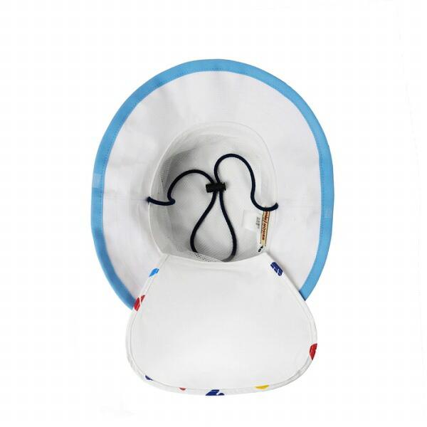 ●取り寄せ商品●ミキハウス mikihouse カラフル ハット 日除け付き 帽子 ( 48cm 50cm 52cm 54cm 56cm ) 男の子 女の子 紐付きの画像