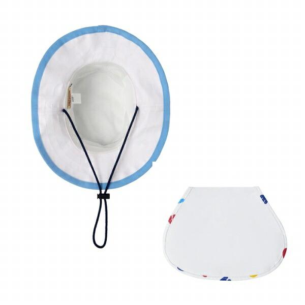 ●取り寄せ商品●ミキハウス mikihouse カラフル ハット 日除け付き 帽子 ( 48cm 50cm 52cm 54cm 56cm ) 男の子 女の子 紐付きの画像