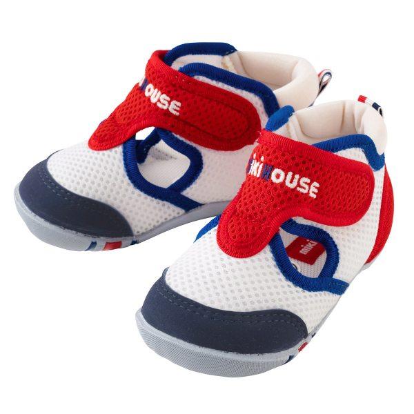 ●30％OFFセール●ミキハウスmikihouse　ダブルラッセル　ファースト　ベビーシューズ ( 11.5cm 12cm 12.5cm 13cm 13.5cm ）男の子　速乾　 アウトレット | MIKI HOUSE | 01
