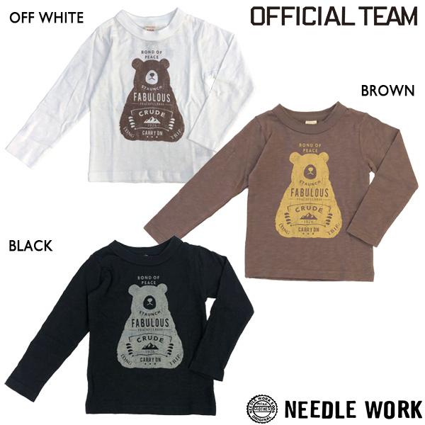 ニードルワーク（NEEDL WORK）OFFICIAL TEAM BEAR T-SHIRT 長袖Tシャツ（100cm・110cm・120cm・130cm・140cm）｜attackone