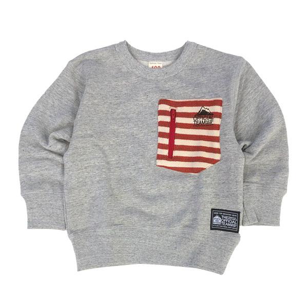 ニードルワーク（NEEDL WORK）OFFICIAL TEAM　BORDER POCKET SWEAT 長袖トレーナー(100cm・110cm・120cm・130cm・140cm） | OFFICIAL TEAM | 01
