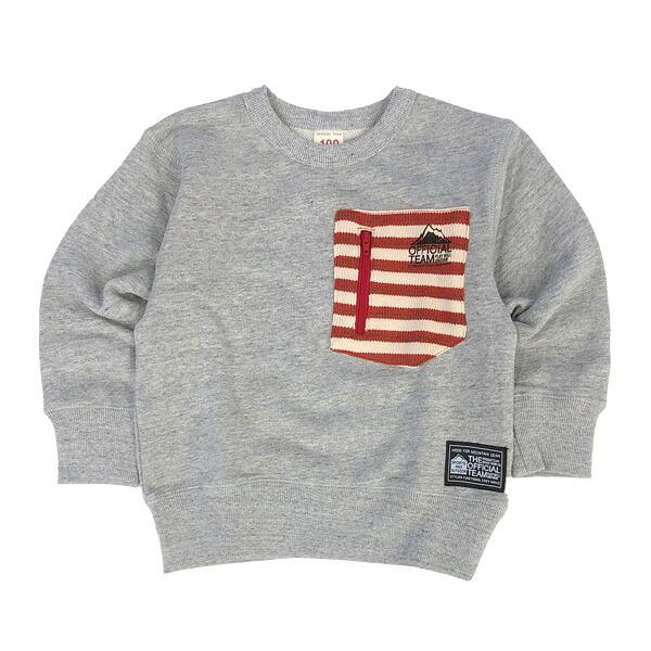 ニードルワーク（NEEDL WORK）OFFICIAL TEAM　BORDER POCKET SWEAT 長袖トレーナー(100cm・110cm・120cm・130cm・140cm） | OFFICIAL TEAM | 01