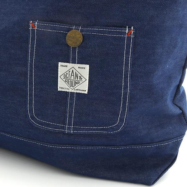 オーシャンアンドグラウンド　OCEAN&GROUND　レッスンバッグBLUE BLUE　手さげ袋　サブバッグ　デニム（小学校　男の子　女の子　体操服袋　） | Ocean&Ground | 06