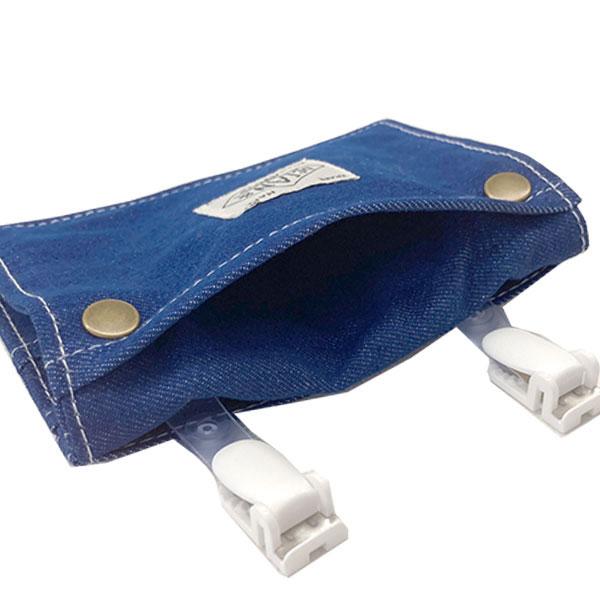 オーシャンアンドグラウンド　OCEAN&GROUND　2WAY移動ポケットBAG　BLUE　BLUE クリップ式 ポケット ポーチ デニム (紐付き　クリップ付き） | Ocean&Ground | 07