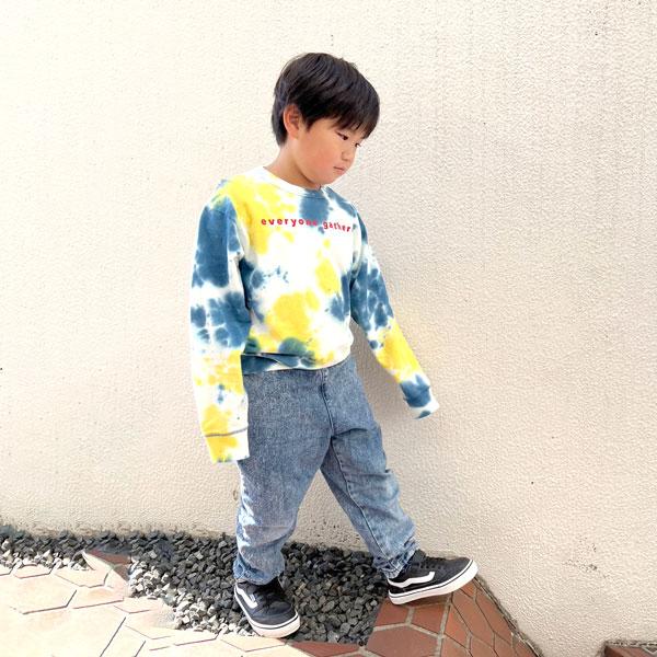 ニードルワーク（NEEDL WORK）OFFICIAL TEAM　タイダイ染めロゴ スウェット(90cm・100cm・110cm・120cm・130cm・140cm） | OFFICIAL TEAM | 09