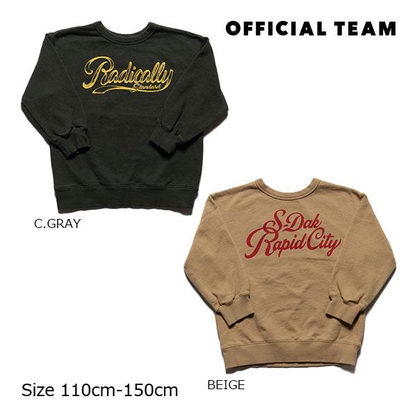 【30％OFF】ニードルワーク（NEEDL WORK）OFFICIAL TEAM　裏毛オールドロゴトレーナー　長袖（110cm・120cm） | OFFICIAL TEAM
