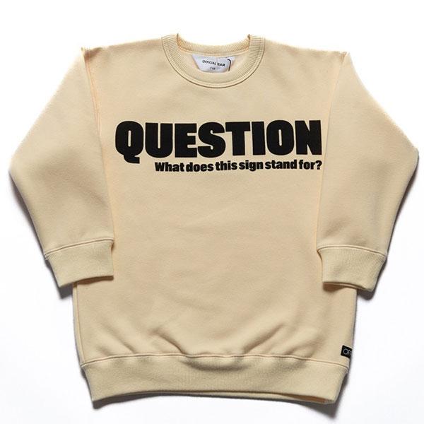 【30％OFF】ニードルワーク（NEEDL WORK）OFFICIAL TEAM　シャギー　裏起毛　トレーナー（110cm・120cm） | OFFICIAL TEAM | 01