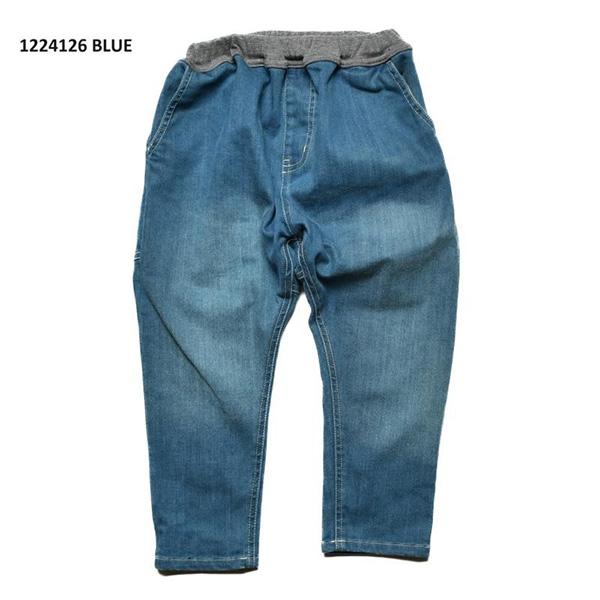 ニードルワーク（NEEDL WORK）OFFICIAL TEAM　カットデニムワイドサルエルパンツ（110・120）子ども服  男の子 女の子 カジュアル シンプル 通園 通学 | OFFICIAL TEAM | 01