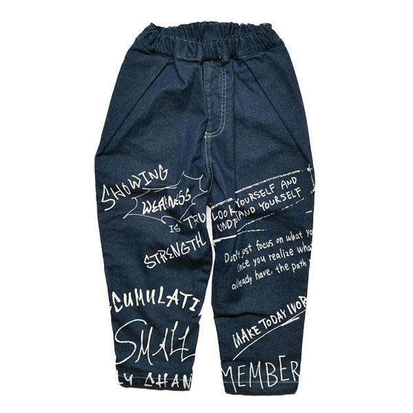 ●30％OFFセール●ニードルワーク（NEEDL WORK）OFFICIAL TEAM　プレミアコットン デニムワイドパンツ（110・120）子ども服  男の子 女の子 カジュアル おしゃれ | OFFICIAL TEAM | 01
