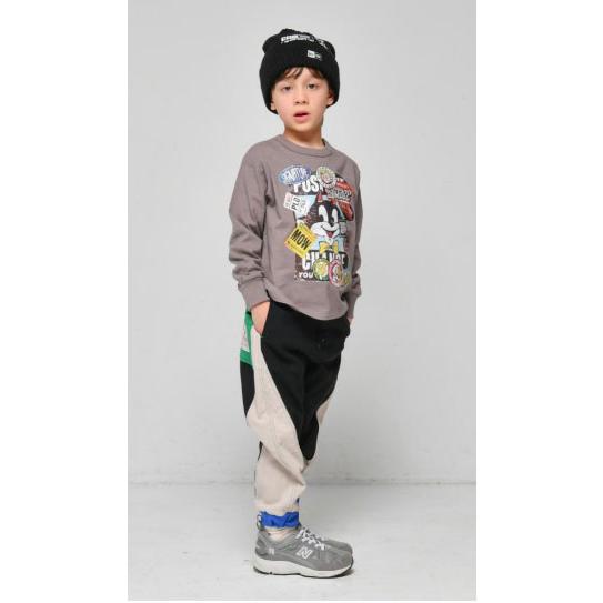 ニードルワーク OFFICIAL TEAM スラブ天竺 ステッカー柄 Tシャツ 長袖 ロンT ( 110 120 130 140 150 ) | OFFICIAL TEAM | 02