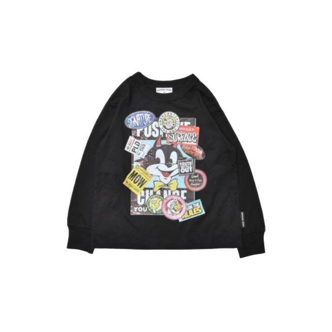●40%OFFセール●ニードルワーク OFFICIAL TEAM スラブ天竺 ステッカー柄 Tシャツ 長袖 ロンT ( 110 120 130 140 150 ) | OFFICIAL TEAM | 04