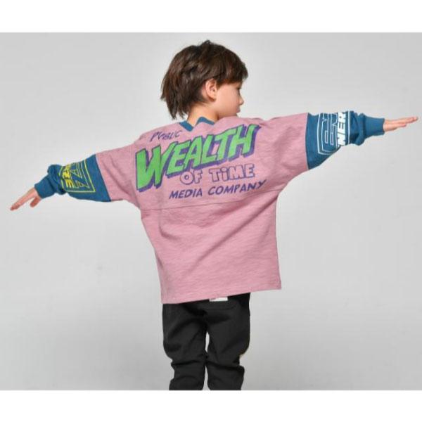 ニードルワーク OFFICIAL TEAM  スラブ天竺　ドルマン　ワイド　Tシャツ　長袖 ( 110 120 130 140 150 ) | OFFICIAL TEAM | 01