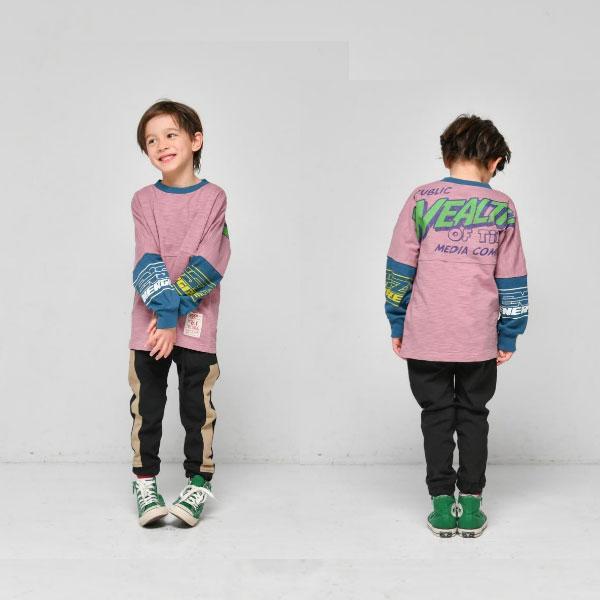 ニードルワーク OFFICIAL TEAM  スラブ天竺　ドルマン　ワイド　Tシャツ　長袖 ( 110 120 130 140 150 ) | OFFICIAL TEAM | 02