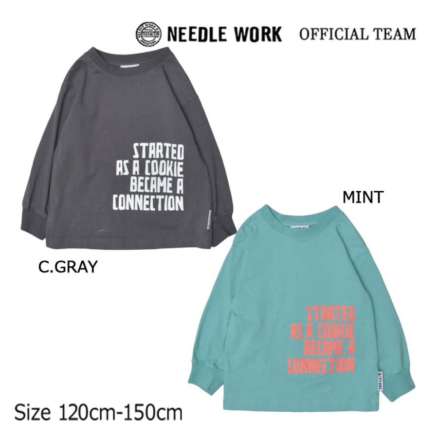 ニードルワーク （NEEDL WORK） OFFICIAL TEAM 「ORE！」バックプリント 長袖Tシャツ (  120 130 140 150 )  キッズ 幼児 通園 通学 おでかけ ロンT 男の子 女の | OFFICIAL TEAM