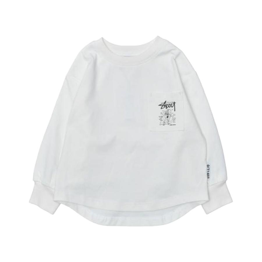 ニードルワーク （NEEDL WORK） OFFICIAL TEAM アメカジ風 イラスト ポケット付き 長袖 Tシャツ ( 120 130 140 150  ) 男の子 女の子 キッズ ジュニア ロンT  36 | OFFICIAL TEAM | 01