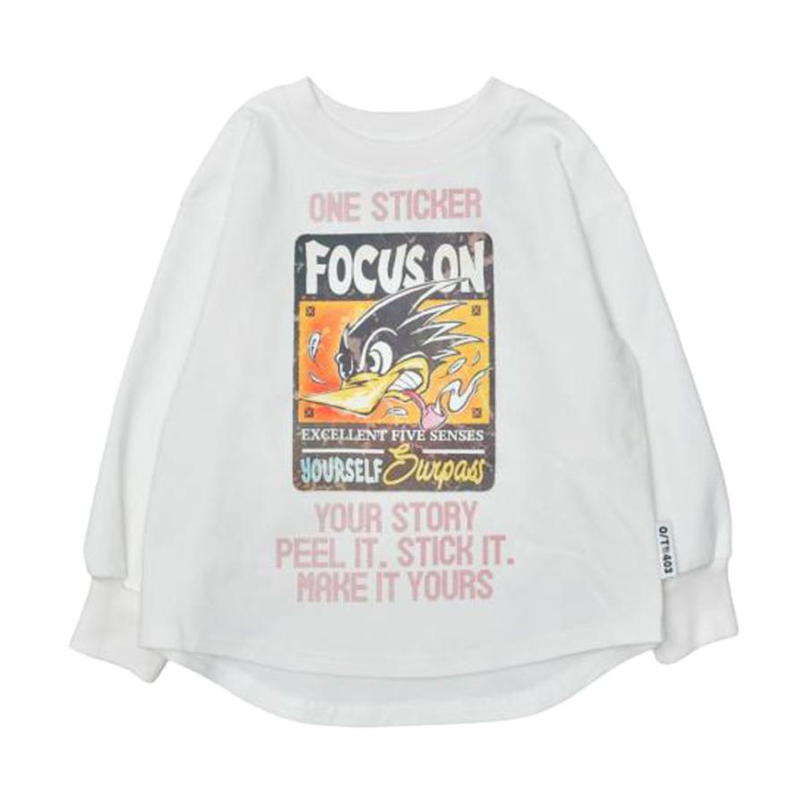 ニードルワーク （NEEDL WORK） OFFICIAL TEAM 360°ストレッチ ステッカー柄 長袖 Tシャツ ( 120 130 140 150  )    男の子 女の子 キッズ ロンT 通学 おでかけ | OFFICIAL TEAM | 01