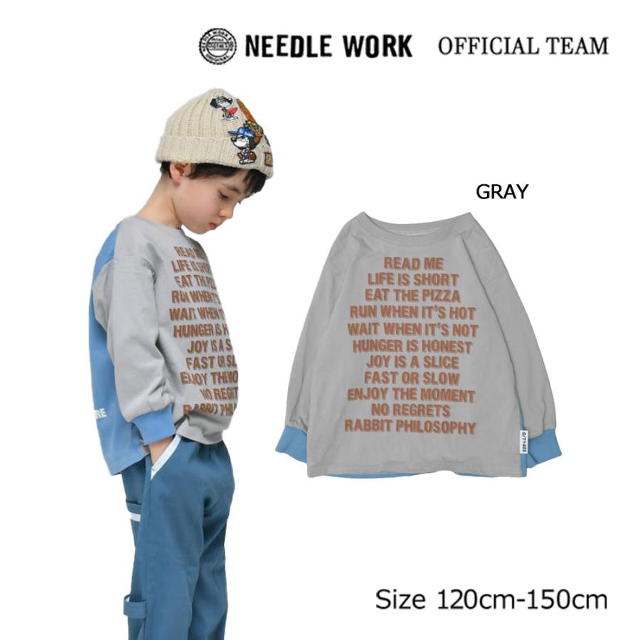 ニードルワーク （NEEDL WORK） OFFICIAL TEAM 20/天竺 両面ロゴ 長袖 Tシャツ ( 120 130 140 150  )    男の子 女の子 キッズ ロンT 通学 おでかけ | OFFICIAL TEAM