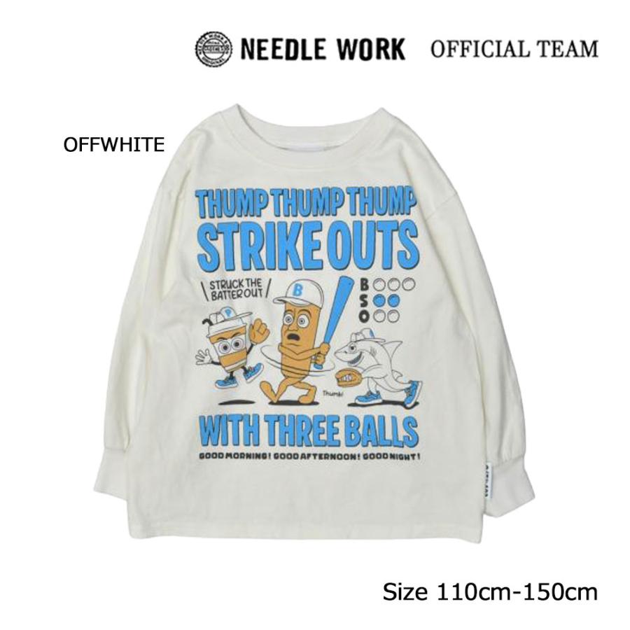 ニードルワーク （NEEDL WORK） OFFICIAL TEAM 20/天竺 THUMP×THUMP 長袖 Tシャツ ( 120 130 140 150  )    男の子 女の子 キッズ ロンT 通学 おでかけ | OFFICIAL TEAM