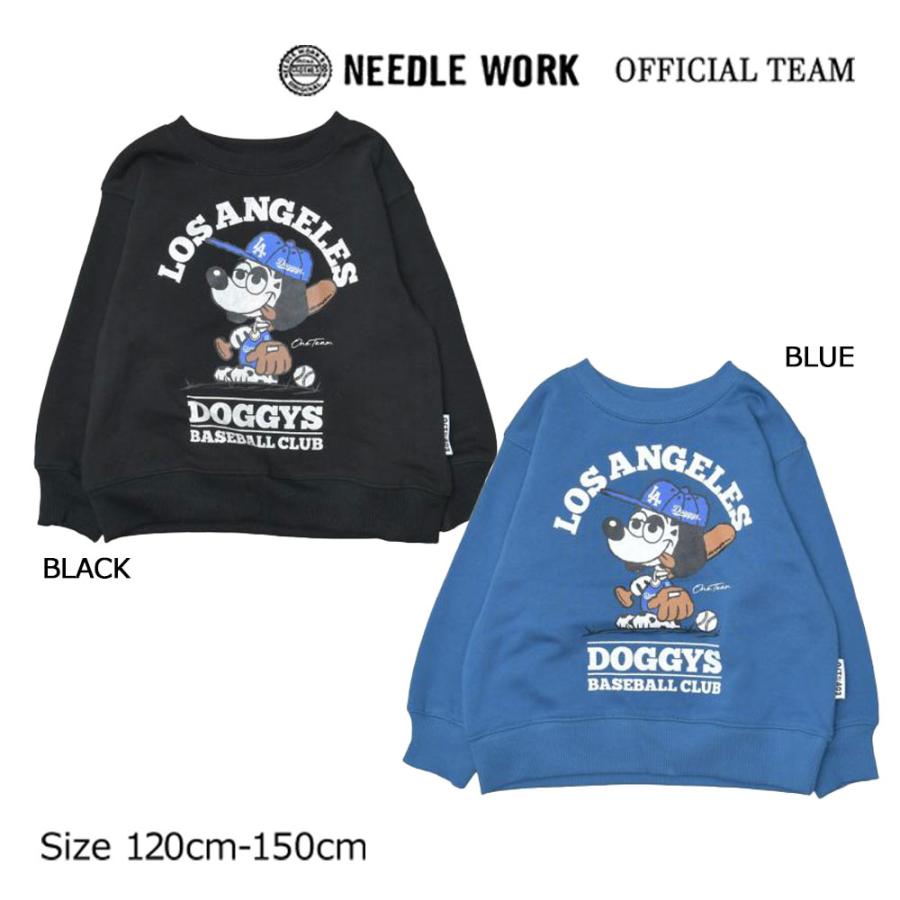 ニードルワーク （NEEDL WORK） OFFICIAL TEAM 30/10 裏毛ドギーズ トレーナー ( 120 130 140 150  )   男の子 女の子 スウェット DOG 犬 カジュアル | OFFICIAL TEAM