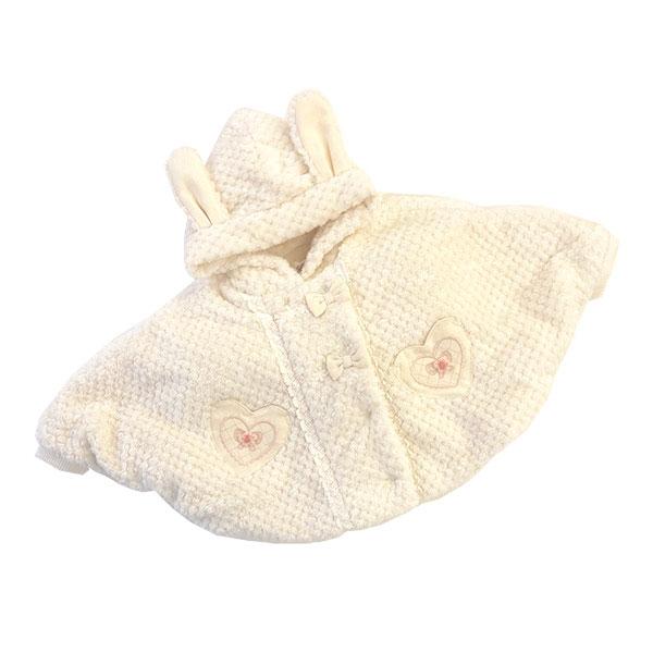 スーリー　Souris　お花 リボン ハートポケット うさぎ耳付き ポコポコフリース マント(FREE） | Souris | 04