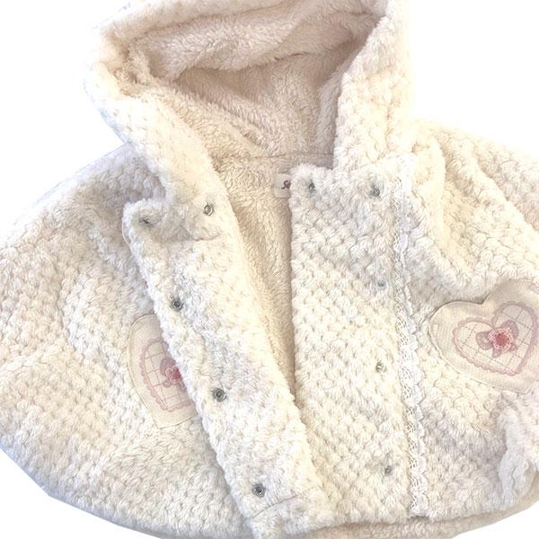 スーリー　Souris　お花 リボン ハートポケット うさぎ耳付き ポコポコフリース マント(FREE） | Souris | 06