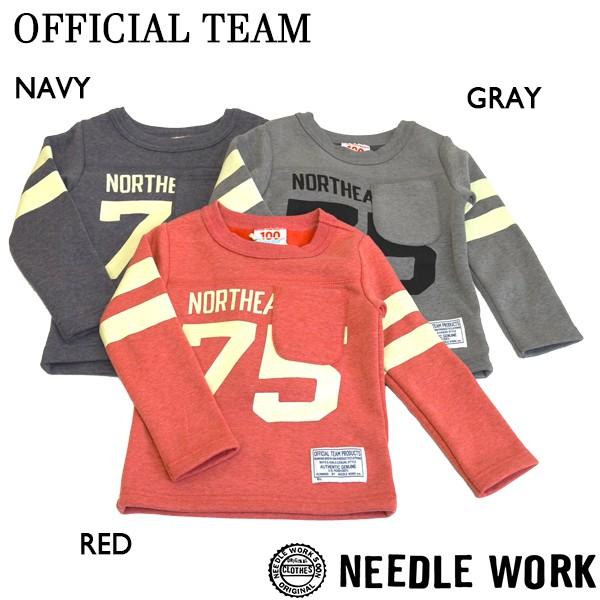 ニードルワーク（NEEDL WORK）OFFICIAL TEAM　USED DYE NORTHEASTERN WRAM SWEAT SHIRT（100cm・110cm・120cm・130cm・140cm） | OFFICIAL TEAM