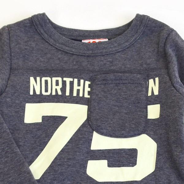 ニードルワーク（NEEDL WORK）OFFICIAL TEAM　USED DYE NORTHEASTERN WRAM SWEAT SHIRT（100cm・110cm・120cm・130cm・140cm） | OFFICIAL TEAM | 04